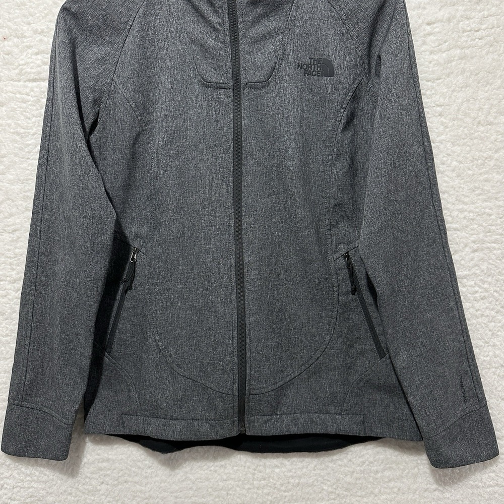 The North Face Windwall Soft Shell Women's Heather Gray Full Zip Jacket Size M/M - Picture 5 of 15
